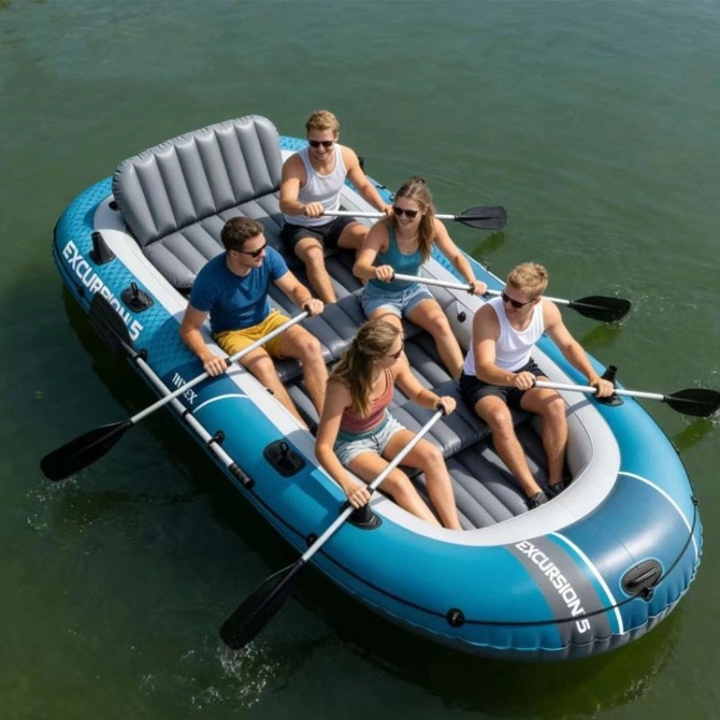 Inflatable Boat 4 Person - Hochleistungs-Schlauchkajak Angelboot Faltbares Schlauchboot Kleines Schlauchboot