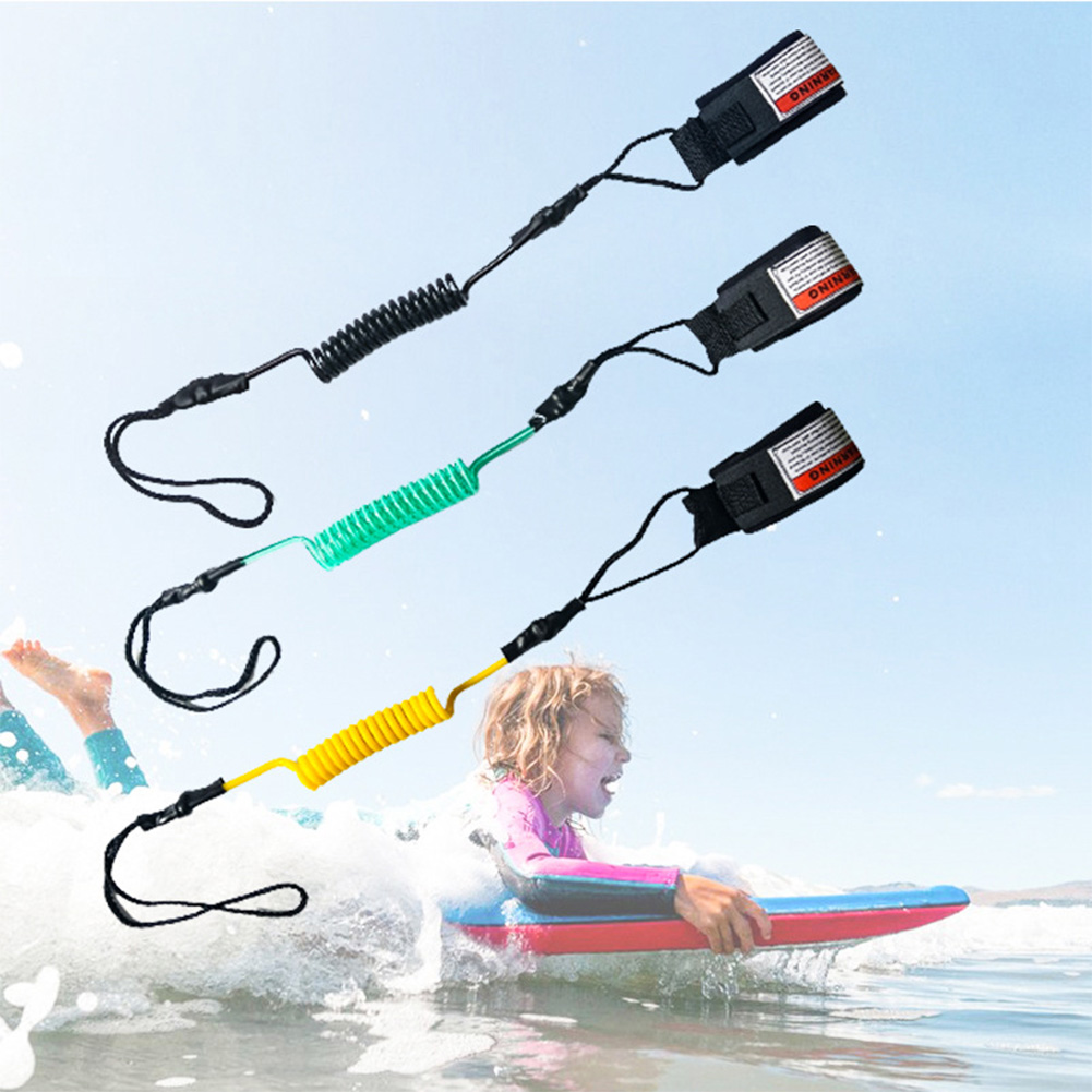 Paddle Board Leash Coiled - Premium Spiral-Boardleash aus TPU für Bodyboards