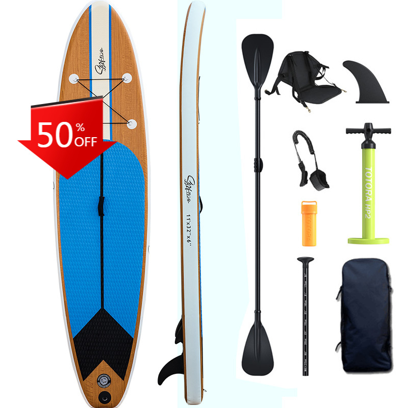 Sup Board 11Ft Inflatable - 11 Fuß aufblasbares Yoga-SUP-Paddelbrett, Stand-Up-Surfbrett für