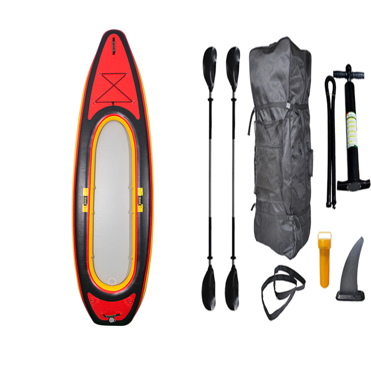 Kayak Inflatable 2 Person - Fabrik-Direktverkauf, hochwertiges aufblasbares Touren-Angel-PVC, Fluss, rotes