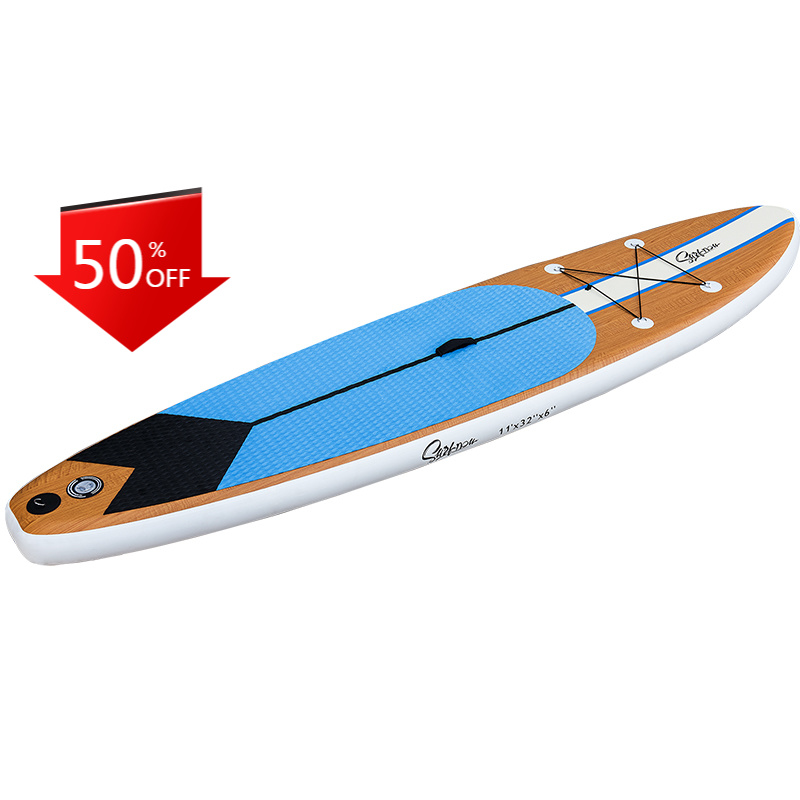 Sup Board 11Ft Inflatable - 11FT Doppelschicht-SUP-Paddelbrett mit Rudern für Wassersport