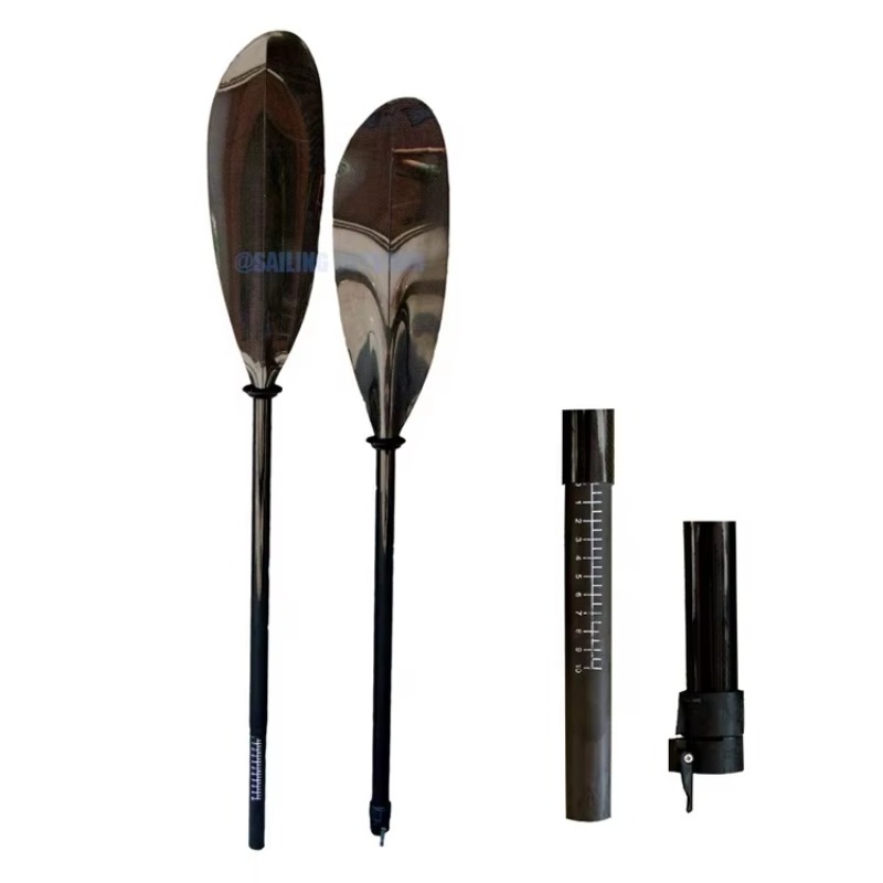 Kayak Paddle Carbon 2 Piece - Leichtes 2/4-teiliges Fiberglas 3K Carbonfaser-Kajakpaddel, Bootsruder,