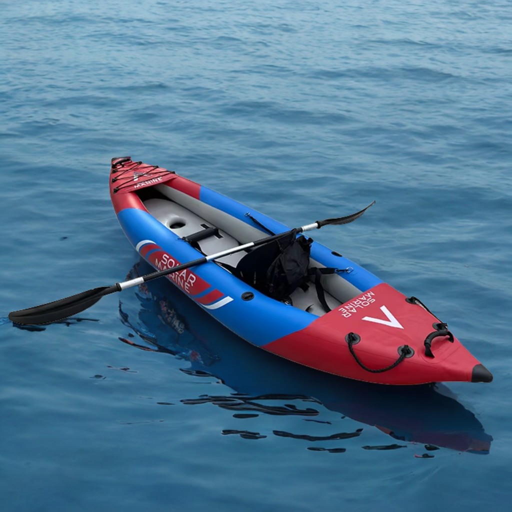 Kayak Inflatable 2 Person - Solarmarine aufblasbares, doppelt gebürstetes Kajak, Wettkampfkanu,