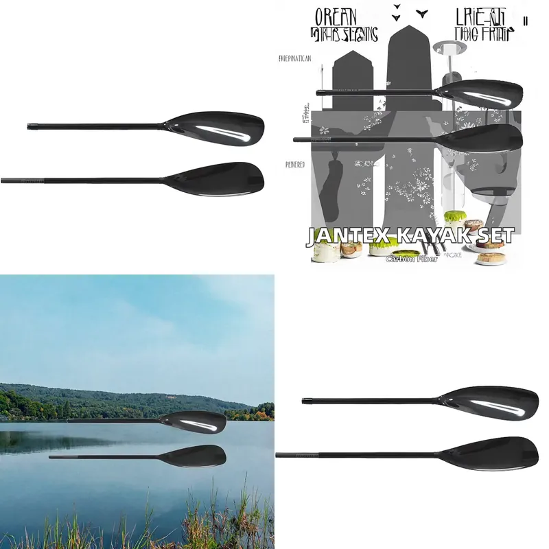 Kayak Paddle Carbon 2 Piece - 2-teiliges Carbon-Kajakpaddel mit Rundschaft und Flügelblatt
