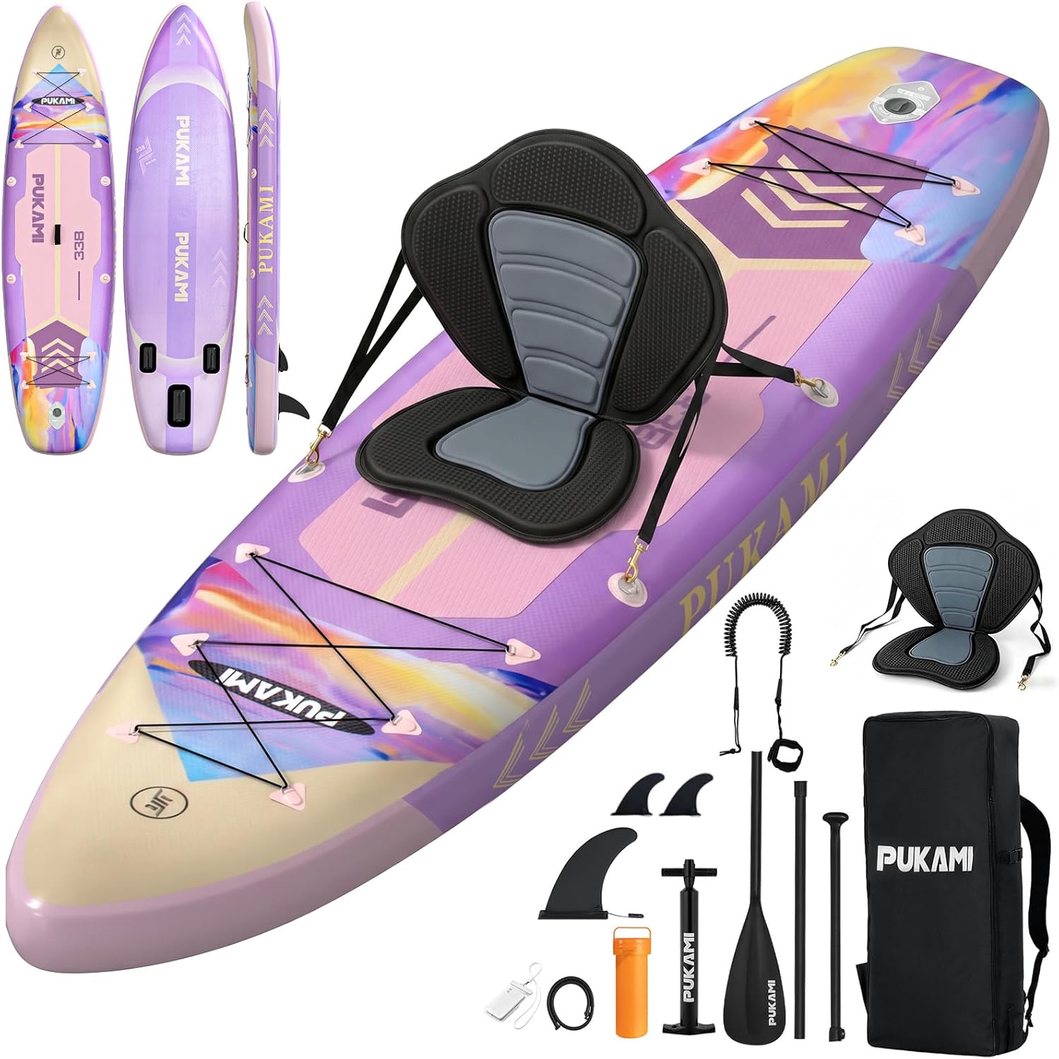 Paddle Board Backpack - Extra breites aufblasbares Stand-Up-Paddle-Board, 11'1