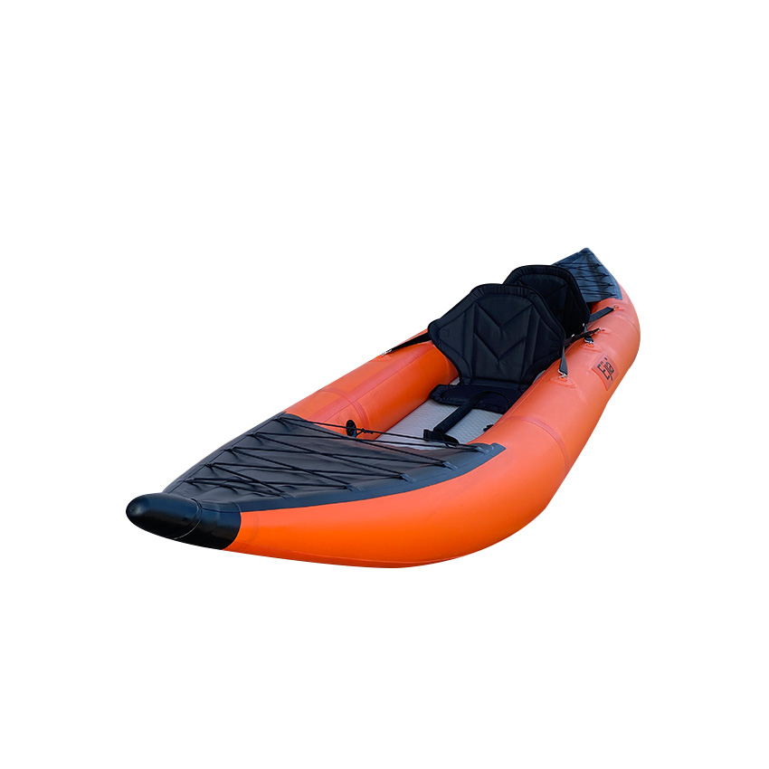 Kayak Inflatable 2 Person - Tragbares PVC-Angelkajak mit Pedalantrieb, aufblasbares 2-Personen-Kajak