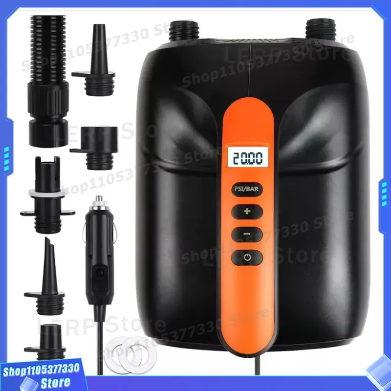 Paddle Board Electric Pump 20Psi - 20PSI Elektrische Luftpumpe für SUP, Schlauchboote,