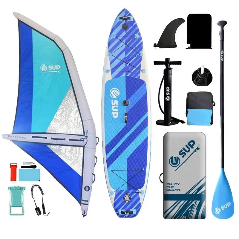 Sup Board 11Ft Inflatable - 11 Fuß aufblasbares SUP-Board, doppellagig, blau,