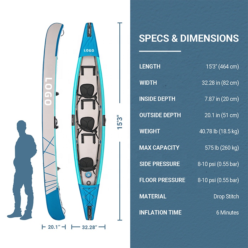 Drop-Stitch-Kajak, aufblasbare – Inflatable Kayak 3 Person Bewertung und Preis