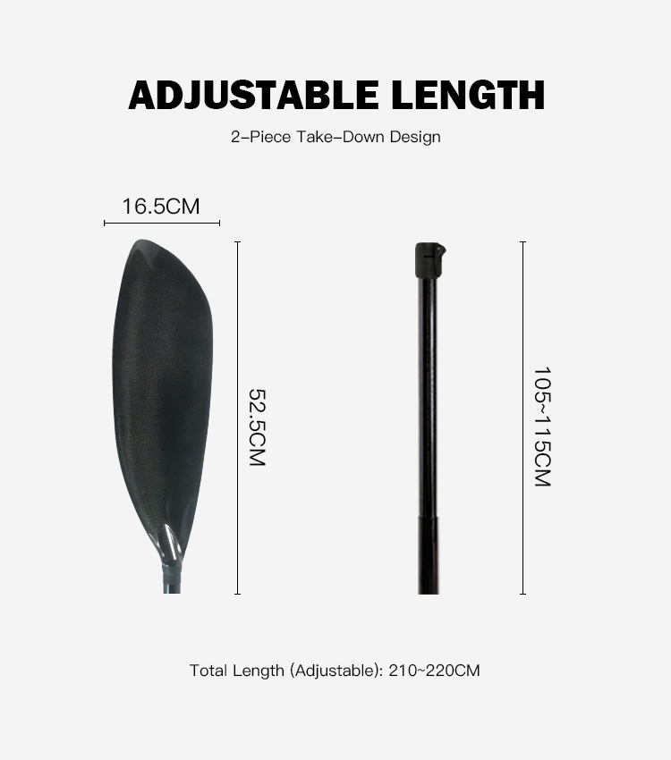 Carbon-Kajakpaddel, 2-teilig,  – Kayak Paddle Carbon 2 Piece Bewertung und Preis
