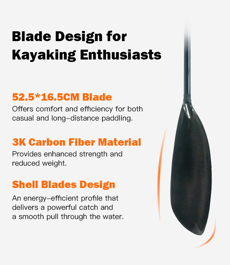 Carbon-Kajakpaddel, 2-teilig,  – Kayak Paddle Carbon 2 Piece Bewertung und Preis