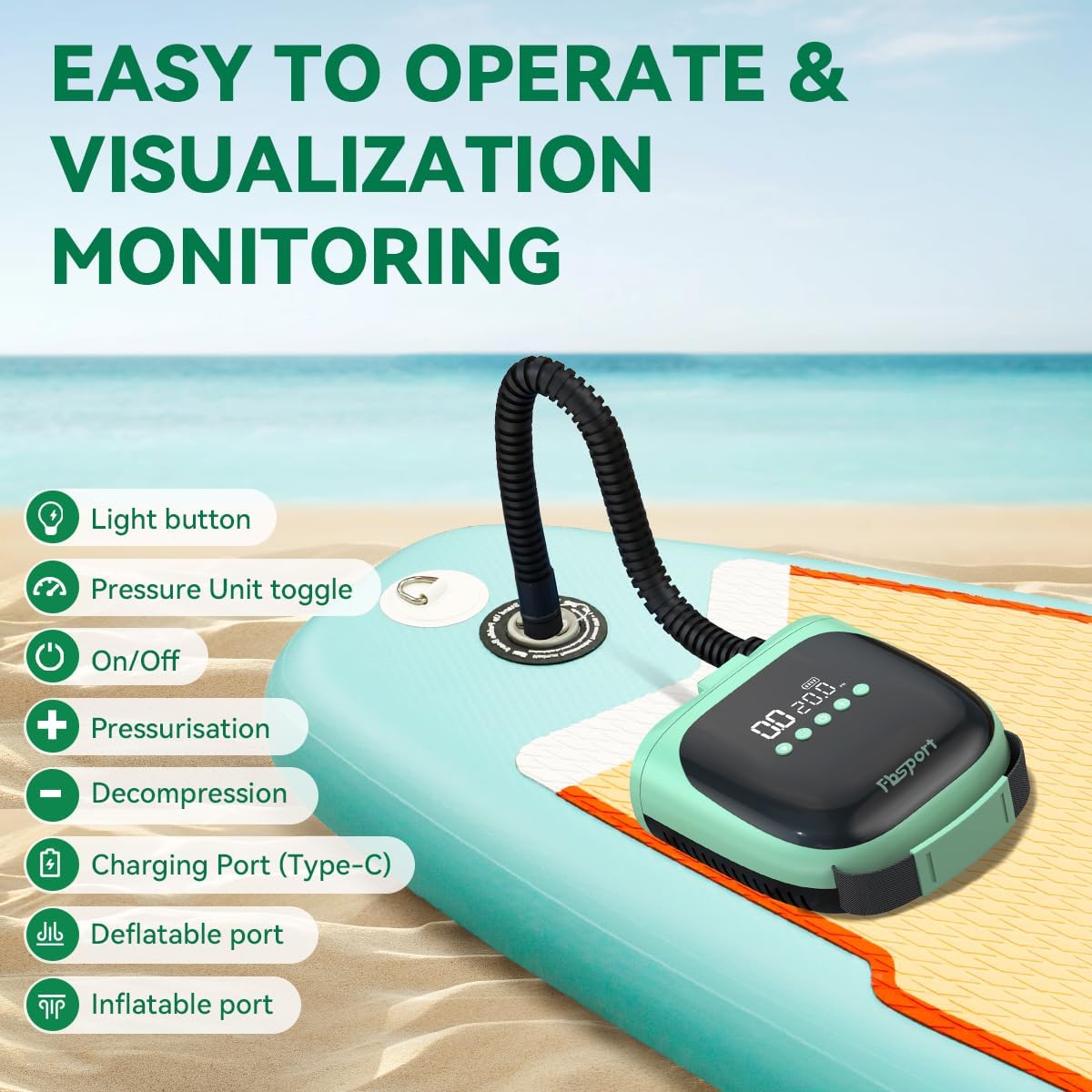 Wiederaufladbare 20PSI Elektri – Paddle Board Electric Pump 20Psi Bewertung und Preis