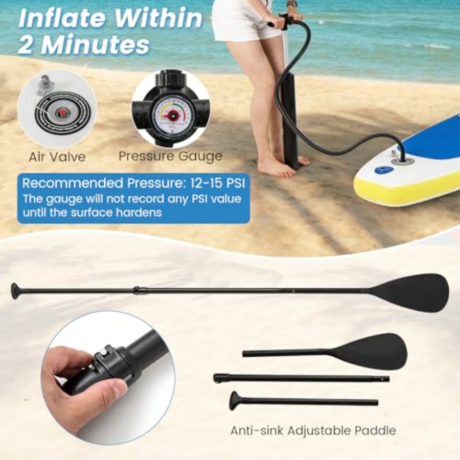 Aufblasbares SUP-Paddleboard f – Sup Board 11Ft Inflatable Bewertung und Preis