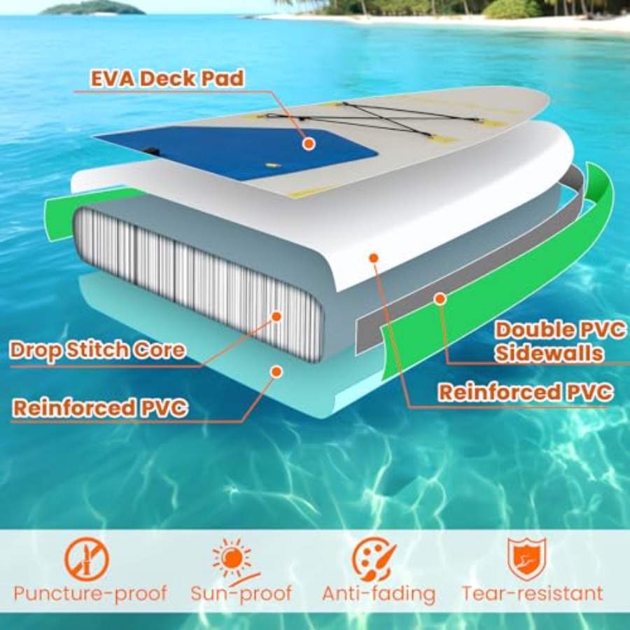 Aufblasbares SUP-Paddleboard f – Sup Board 11Ft Inflatable Bewertung und Preis